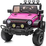 Hikiddo 24V Kids Ride on Car, Kids Electric Vehicles Car Ride on Toy Truck for Toddlers 3-5 w/Remote Control, 400W Motor - Pink