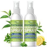 PIXIEWINK Foot & Shoe Deodorizer Spray, 5 fl.oz Instant Odor Eliminator for Smelly Shoes & Feet - Long-Lasting Freshness, 2-Pack