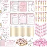 Sherr 476 Pink Bow Coquette Baby Shower Games 6 Sets Activities Card Pacifier Hunt Game 50 Pacifier How Big Is Mommy's Belly Sign 50 Guessing Card 2 Measuring Tape Don't Say Baby Sign 50 Clothespin