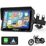 Carpuride W502 Motorcycle GPS Wireless Portable Carplay/Android Auto Waterproof Car Stereo, 5" IPS Touch Screen with Dual Bluetooth, Navigation/Siri/G00gle Assistant for Motorbike
