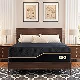 EGOHOME 14 inch Firm King Mattress, Memory Foam Mattress with Cooling Cover, Bed in a Box, CertiPUR-US Certified, Breathable and Supportive, Made in USA, 76''x80''x14'' Black