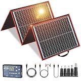 DOKIO 150W Portable Foldable Solar Panel Kit with Charge Controller