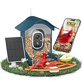 DOCOON Smart Bird Feeder with Camera, 2K HD AI Identify Birds Species, Bird Watching Camera with Solar Panel, Gift for Mom Dad Birdlovers