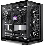 FOIFKIN F300 (2025) PC Case - Pre-Installed 4 No RGB Fan, ATX Mid-Tower Gaming PC Case, 270° Panoramic Glass with Type-C, FOIFKIN (Black)