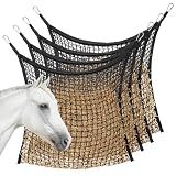 MKO SHUN Slow Feed Hay Nets for Horses, Large Capacity Hay Bags, 4 Pack