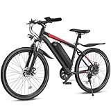 Loeook Electric Bike for Adults, 26" Ebike with 1000W Peak Motor, 20MPH 50Miles Electric Mountain Bike with 48V Removable Battery, 7-Speed, Front Suspension, LCD Display, UL 2849 Certified