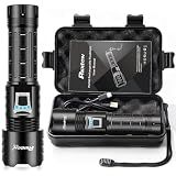 PHIXTON Rechargeable Flashlights High Lumens 100000 Super Bright Long Range 3280FT, Long Lasting 15H Powerful USB C LED Strong Flash Light High Powered, Heavy Duty, Zoomable, for Home Camping Gift