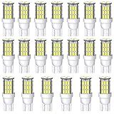 AOICANKI 20pcs Super Bright RV Trailer T10 921 194 42-SMD 12V Car Backup Reverse LED Lights Bulbs Light Width Lamp Xenon White