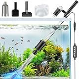 36W Aquarium Vacuum Gravel Cleaner: 8 in 1 Electric Fish Tank Cleaner