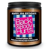 Homsolver 30th Birthday Decorations Gifts for Her Him, Happy 30th Birthday Candle Gift for Women Men, Funny 30 Years Old Ideas- Lavender Scented Candles