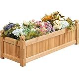 Yaheetech 43.5" Wooden Raised Garden Bed Rectangular Planter Box, 1pcs