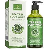 Antifungal Body Wash & Soap, Tea Tree Body Wash, Antibacterial Body Wash & Soap, Back Acne Body Wash, Natural Body Wash With Tea Tree Oil For Jock Itch, Back Acne, Athletes Foot, Body Odor, Nail Fungus, Ringworm, & Eczema - 16.9 Fl Oz