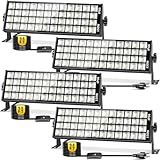 150W LED Shop Light 18000LM Ultra Brighter, 6000K Garage Light with 9.84FT Power Cord and On/Off Switch, IP66 Waterproof Outdoor Work Shop Lights for Garage Workshop Warehouse Factory Yard, 4 Pack