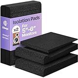 Ekkogo Studio Monitor Isolation Pads Premium Acoustic Foam Elevates Audio Ideal for 5 Inch Speakers Enhanced with Vibredux HD Foam for Superior Isolation