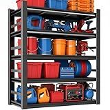 BEESTMUEBLE Garage Shelving, 3000 LBS Heavy Duty Metal Storage Shelves with Anti-Fall Rails, 5-Tier Adjustable Storage Rack for Garage, Warehouse, Basement, 35.4" W x 15.7" D x 72" H