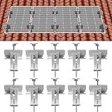 ECO-WORTHY Roof Solar Panel Mounting Bracket System Kit (Support 1-4 Pieces Solar Panels) for Wooden, Metal, Tile, Cement, and Most Kinds of roof