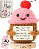 Happy Birthday Gifts for Women - Cute Cupcake Crochet with 30 Sweet Happy Birthday Cards to Melt Her Heart | Funny Gift for Women, BFF, Best Friends, Coworkers, 16th/21st/30th Bday Present or Her