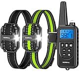 Dog Training Collar with Remote, 4200FT Electronic Dog Shock Collar with Beep, Vibration, Shock, Light and No Shock Mode, Electric Training Collar Set for Small Medium Large Dogs (Black Green)