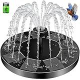 Solar Bird Bath Fountain Pump, 2026 Upgrade 2.5W Solar Fountain with 6 Nozzle, Standing Floating Powered Water Pump for Bird Bath, Garden, Pond, Pool, Outdoor