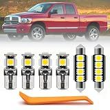 12PCS Interior LED Light Bulbs Kit for Dod'ge Ram 1500 2500 3500 2003-2008