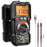 KAIWEETS Digital Multimeter TRMS 6000 Counts Voltmeter Auto-Ranging Fast Accurately Measures Voltage Current Amp Resistance Diodes Continuity Duty-Cycle Capacitance Temperature for Automotive