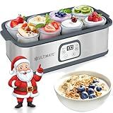 Ultimate Probiotic Yogurt Maker with Adjustable Temperature & Time Control - Make Trillions of Live Probiotics & Get Better Gut Health - ULTIMATE LIFETIME WARRANTY - Wellness Gifts for Men & Women