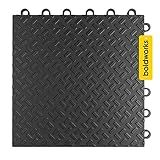 Garage Floor Tiles Interlocking Garage Flooring Tiles Pack of 48 Car Antislip Oil and Stain Resistant 40000 LBS Load Capacity 12x12 Inch Black Color