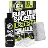 ExoForma Black Trim Restorer - Lasts 6+ Months, Dye Infused Waterproof Plastic Restorer for Cars - Perfect for Faded Bumpers, Trim & Vinyl on Jeeps, Truck Beds, Avalanches & ATVs | 4oz Kit