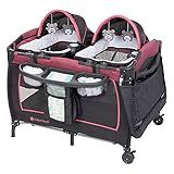 Baby Trend Lil’ Snooze™ Deluxe III Nursery Center® Playard for Twins, Cozy Berry