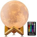 Moon Lamp, 16 Colors LED Night Light with Remote/Touch, Timer/Dimming 4.8in