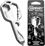 Geekey Keychain Multitool – Key Tool with 16+ Functions | Bottle Opener Keychain, EDC Multitool, Screwdriver, Wrench, Box Cutter | Good for Travel, Outdoor, Hiking | TSA Safe