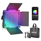 NEEWER 660 PRO RGB Led Video Light with APP Control/Barn Door/U Bracket, 360° Full Color, CRI 97+, 50W Panel Studio Light for Gaming Live Streaming YouTube Webex Recording Filming Photography