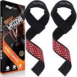 Grip Lifting Straps for Anti-Slip Weightlifting and Strength Training, Premium Cotton and Padded Wrist Wraps, Gym Deadlift for Men & Women (Black, 1-Pair)