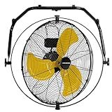 KEN BROWN 20 Inch Wall Mount Fan or Floor Fan 5000 CFM, High Velocity Industrial Shop Fan with Dual 720° Rotation, 3-Speed Heavy Duty Metal for Garage, Patio, Barn, Porch