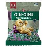 GIN GINS Original Ginger Chews Made w/Fresh Ginger 1lb 1Pk