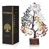 YATSKIA 7 Chakra Tree of Life, Crystals and Healing Stones, Birthday Gifts for Women - Crystal Tree for Positive Energy, Home Office Decor, Spiritual Gifts for Women