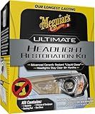 Meguiar's Ultimate Headlight Restoration Kit - The Perfect Headlight Repair Kit to Remove Yellowing and Cloudiness from Headlights - Easy to Use and Seals Headlights with 18 Plus Months of Protection