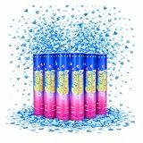 Gender Reveal Confetti Cannons Party Poppers – Gender Reveal Cannon Kit with Heart-Shaped Confetti – Easy Twist Shooters for Baby Reveal Party Decorations (Blue Confetti Cannoons)