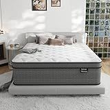 Ruoysun King Size Mattress, 14 Inch Medium Firm Hybrid King Mattress in a Box, Strong Edge Support, Motion Isolation, with 7-Zones Pocket Springs, Fiberglass-Free, Pressure Relief, CertiPUR-US