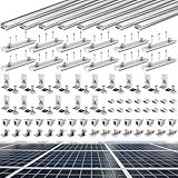 Tandefio Solar Panel Mounting Kit for 8-10 Solar Panels, Panel Kit for Shingle Roof, Adjustable with Clamps, L Shape Brackets, 88 Inch Rails