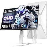 Amzfast 24 Inch Gaming Monitor 180Hz QHD 2k 2560 ×1440p Monitor, 1ms G-SYNC Compatible,Built-in Speakers,96% DCI-P3,HDR10, Height Adjustable, IPS Monitor with HDMI 2.0 x 2 & DP 1.4 x 2, AMZG24F6Q