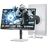 KTC 27 Inch 2K 200Hz Gaming Monitor, QHD 1440P White Monitor with Built-in Speakers, Up to 210Hz, Fast IPS, Adaptive Sync, HDR400, Height/Tilt/Swivel/Pivot Vertical Monitor, H27T6