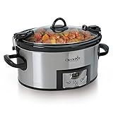 Crock-Pot 6 Quart Cook & Carry Programmable Slow Cooker with Digital Timer Stainless Steel (CPSCVC60LL-S) pack of 1