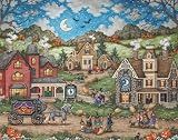 The Broomstick Brigade Halloween Countdown Calendar - Advent Calendar for Halloween 31 Days - Fun Riddles & Hidden Pictures - Folk Art - by VCC