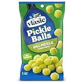 Vlasic Pickle Balls, Dill Pickle Flavored Corn Puffs, Pickleball Gifts, Father’s Day Gift Basket Stuffer, 2 oz.