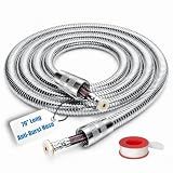 FunnyAir 79-inch Stainless Steel Anti-Burst Replacement Shower Hose, Chrome