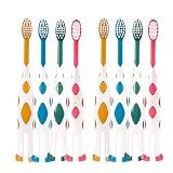 newrichbee 8 Packs Kids Toothbrush,Extra Soft Lovely Deer Toddler Toothbrush for 2-8 Years (Pink&Orange&Blue&Green)