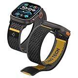 Spigen Athlex Air Designed For Apple Watch Band Compatible with Ultra 2/1 49mm, Series 10 46mm, 9/8/7 45mm, SE2/SE/6/5/4 44mm, 3/2/1 42mm - Active Black