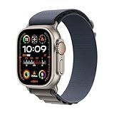 Apple Watch Ultra 2 [GPS + Cellular 49mm] Smartwatch with Rugged Titanium Case & Blue Alpine Loop Small. Fitness Tracker, Precision GPS, Action Button, Extra-Long Battery Life