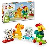 LEGO DUPLO My First Animal Train Building Set and Horse Toy, Educational Toy for Toddlers Ages 1-3 with 4 Animal Figures, Creative Nature Birthday Gift for Preschoolers, 10412